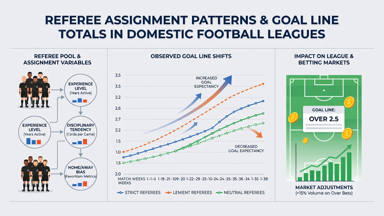 Statistiker analysieren Schiedsrichterdaten und Torlinien in einem europäischen Fußballstadion
